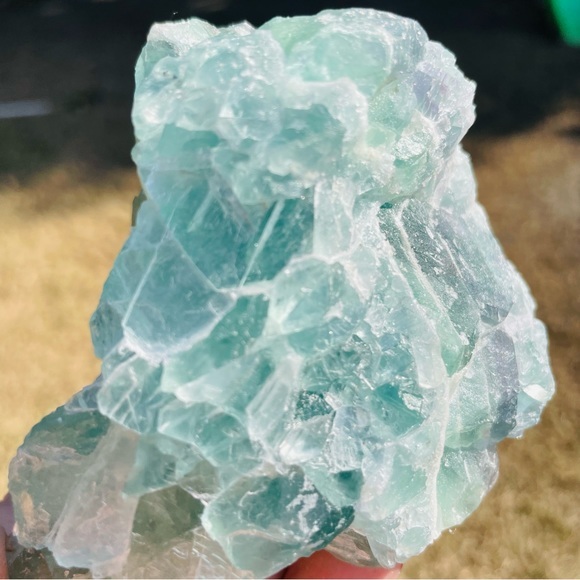 Green Fluorite Quartz Crystal 621 grams Mineral Huge Raw Natural Specimen #80 - Picture 12 of 15